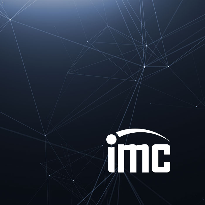 lines and connection points with IMC logo